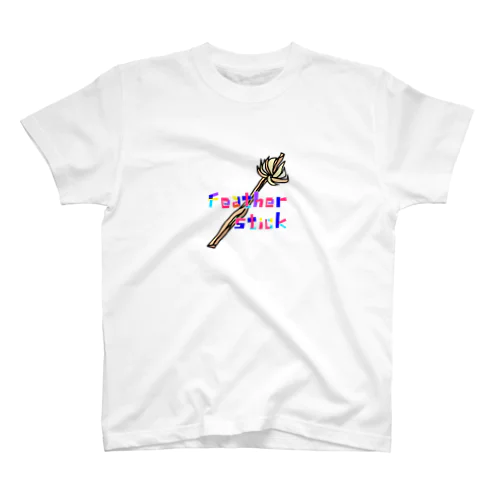 Feather stick　スティック×ロゴ Regular Fit T-Shirt