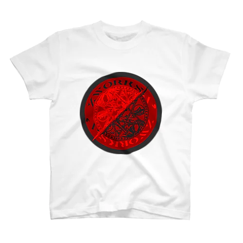 TRIBALCROSS REVERSE RED&BLK スタンダードTシャツ