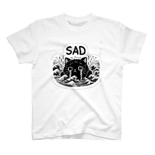 悲しみの黒猫 Regular Fit T-Shirt