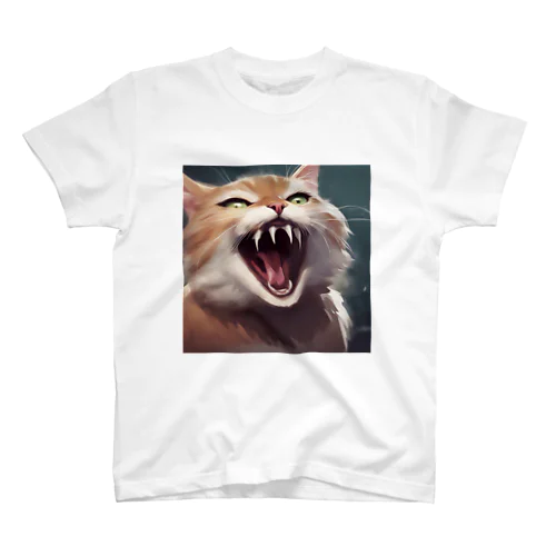 シャーッする猫 Regular Fit T-Shirt