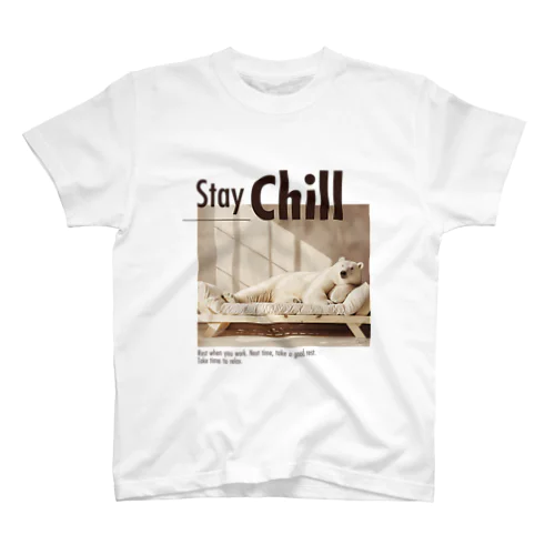 Stay Cill まったりいこう白くまさん Regular Fit T-Shirt