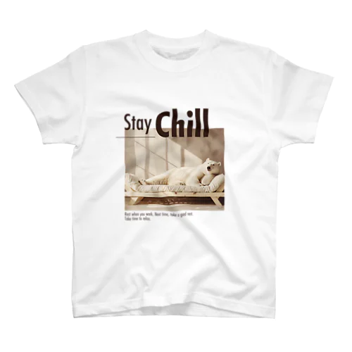 Stay Cill まったりいこう白くまさん Regular Fit T-Shirt