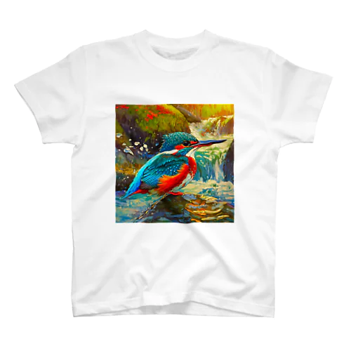 渓流のカワセミ Regular Fit T-Shirt