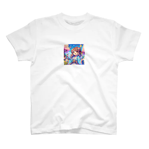 Colorful girl / type1 Regular Fit T-Shirt