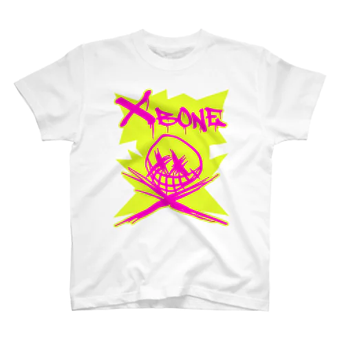 RAKUGAKIXBONE PNKonYEL NEON スタンダードTシャツ