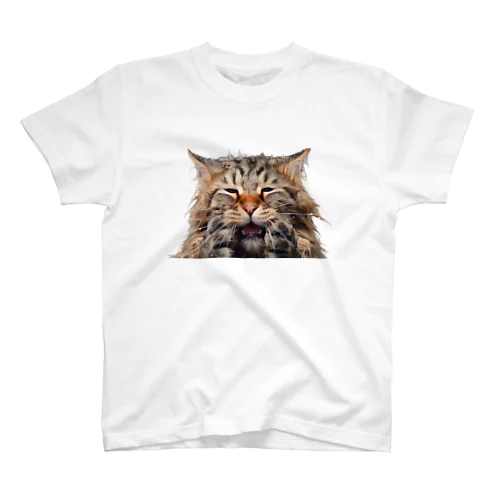 ずぶ濡れ猫 スタンダードTシャツ