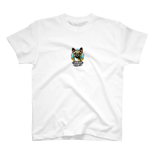 パグチワワ「Urban paws 」 Regular Fit T-Shirt