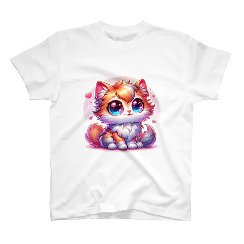 ふわふわ大目な可愛い猫 スタンダードTシャツ