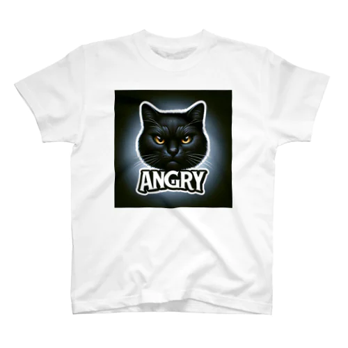 アングリー黒猫シリーズ Regular Fit T-Shirt