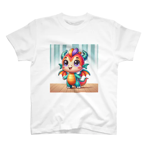 魅力的なドラゴンのマスコットキャラクター スタンダードTシャツ