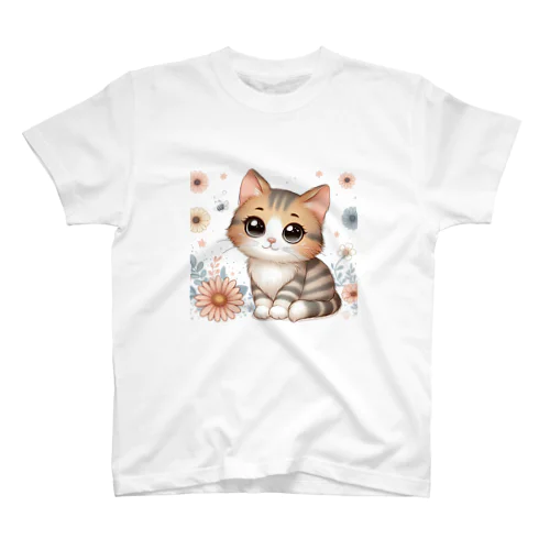 癒しと可愛さが溢れるネコちゃん Regular Fit T-Shirt