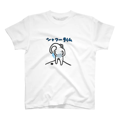 お、ぞうズ　水浴びする スタンダードTシャツ