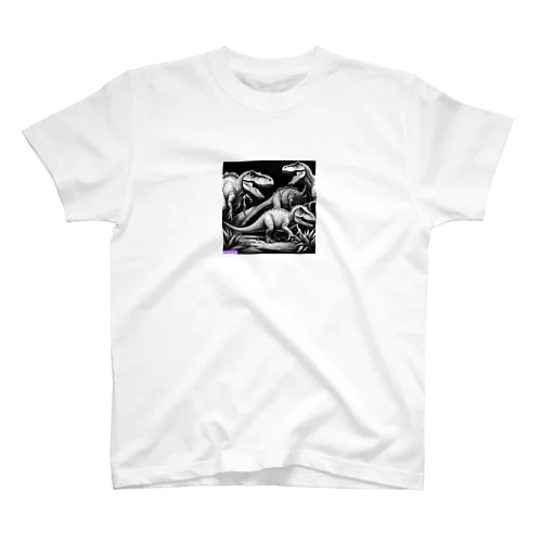 モノクロ恐竜くん3号 Regular Fit T-Shirt