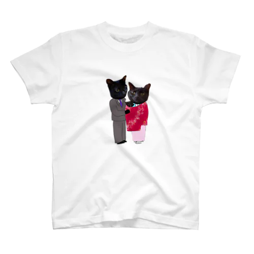 黒猫の親子 スタンダードTシャツ