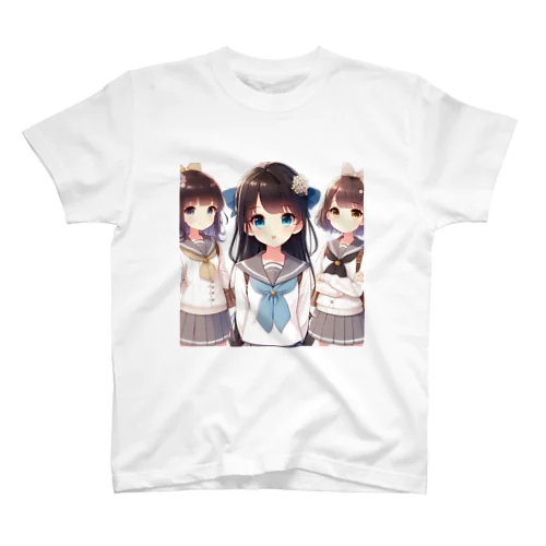 AIが作った可愛い制服の女の子 Regular Fit T-Shirt