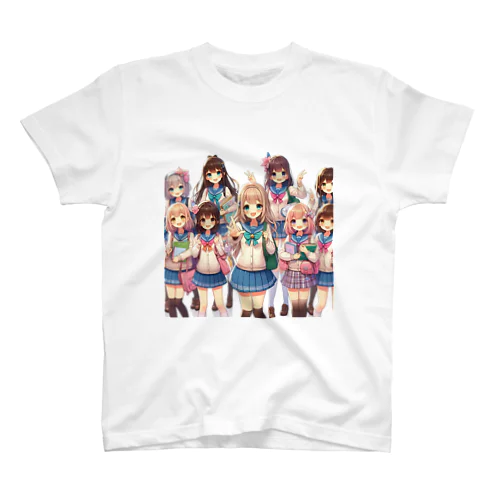 AIが作った可愛い制服の女の子 Regular Fit T-Shirt