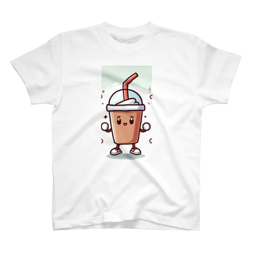 一緒に飲みたくなるかわいいドリンクのキャラクター Regular Fit T-Shirt