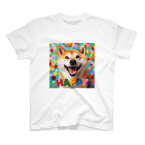 今日もハッピーな柴犬 スタンダードTシャツ