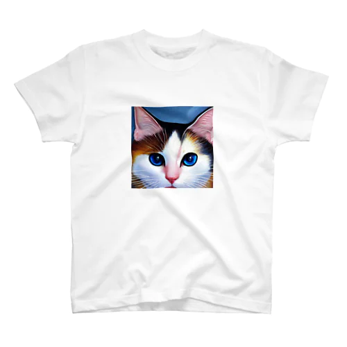 青い瞳の猫 Regular Fit T-Shirt