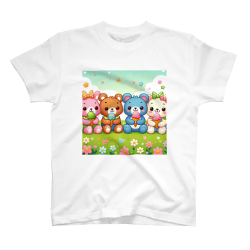 可愛いクマ４姉妹 スタンダードTシャツ