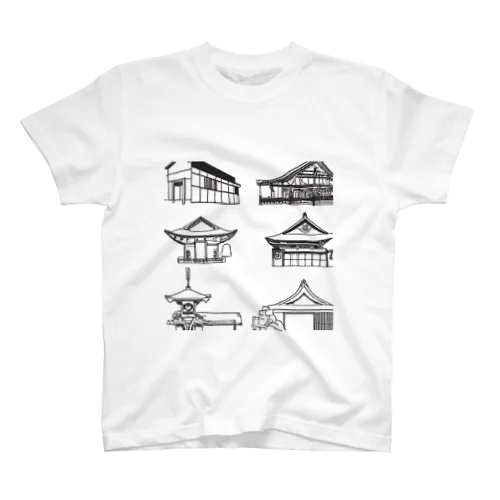 和の建築 Regular Fit T-Shirt