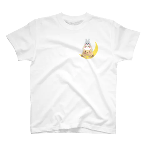 三日月とうさぎ Regular Fit T-Shirt