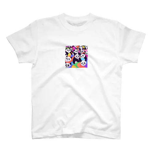 カラフルパンダ大集合！ スタンダードTシャツ