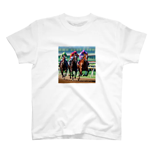 【競馬】熱狂的な大接戦が繰り広げられる瞬間！ スタンダードTシャツ