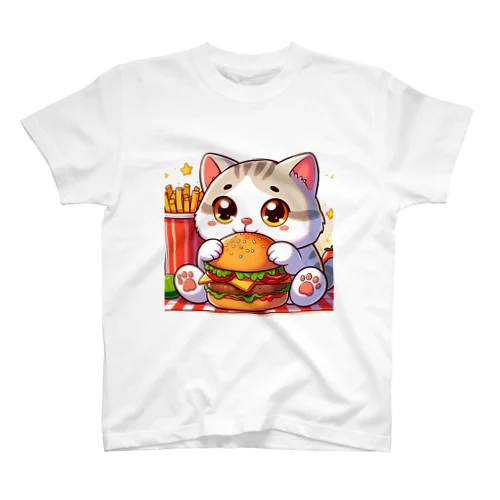 ハンバーガー猫☆ スタンダードTシャツ