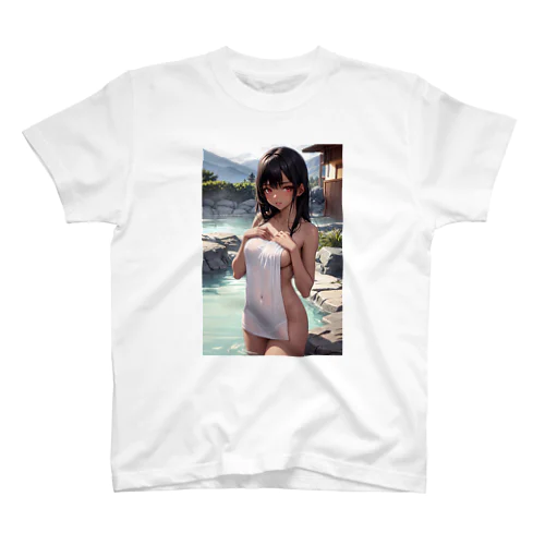 褐色の女の子が贅沢な温泉でまったりと過ごしています。 Regular Fit T-Shirt