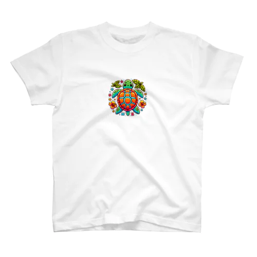 海亀が沖縄の風に彩られる Regular Fit T-Shirt