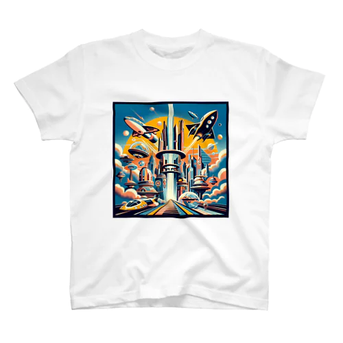 過去の未来観　retro-futurism design01 Regular Fit T-Shirt