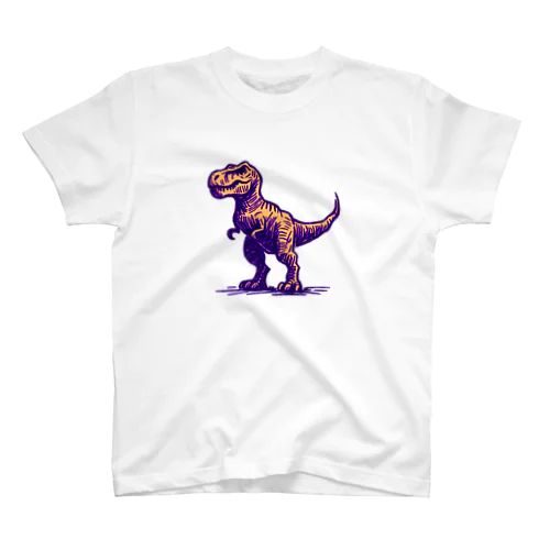 恐竜くん【大人気の粗絵シリーズ】 Regular Fit T-Shirt
