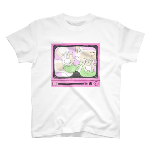 どうしてもテレビから出たいモフモフ スタンダードTシャツ