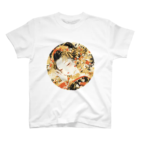 浮世絵 美人画 Ukiyoe beauty painting [UB-NIJI06-SR002-0006] Regular Fit T-Shirt