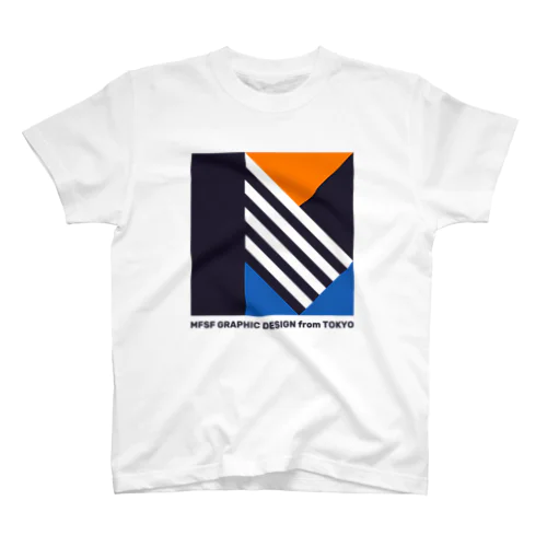 "M" Orange and blue. Regular Fit T-Shirt