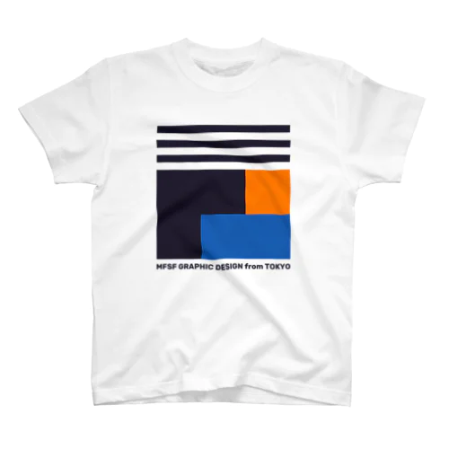 "F" Orange and blue. Regular Fit T-Shirt