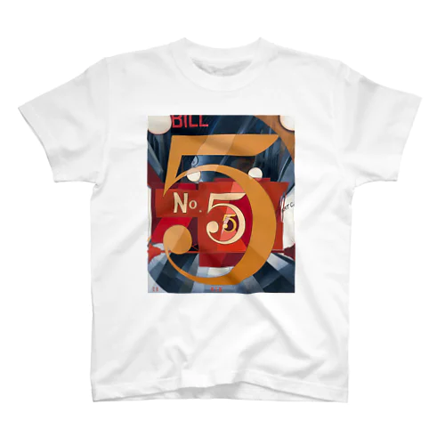 チャールズ・デムス charles demuth No5 金のNo.5 スタンダードTシャツ