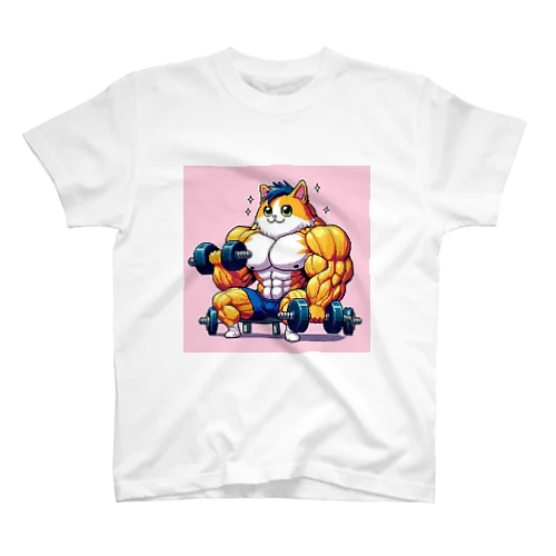 猫とムキムキ Regular Fit T-Shirt