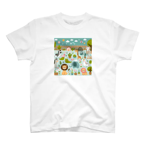 ワクワク動物園の愉快な仲間たち♪ Regular Fit T-Shirt