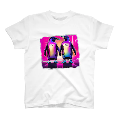 【Neon Animals】仲良しPENGUIN🐧 スタンダードTシャツ