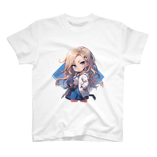 金髪ちびキャラ美少女 Regular Fit T-Shirt