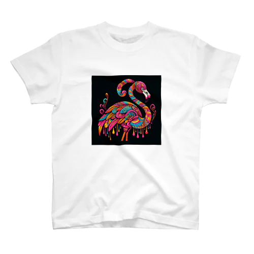 psychedelic flamingo2 Regular Fit T-Shirt