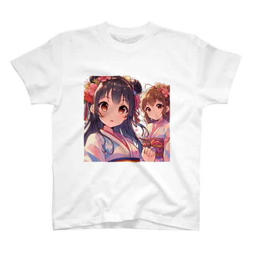 和服が似合う美人姉妹 スタンダードTシャツ