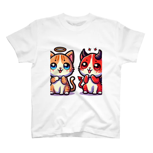 ☆天使猫☆悪魔猫☆ Regular Fit T-Shirt