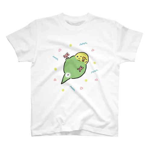 ふわふわおちりのインコちゃん02 スタンダードTシャツ