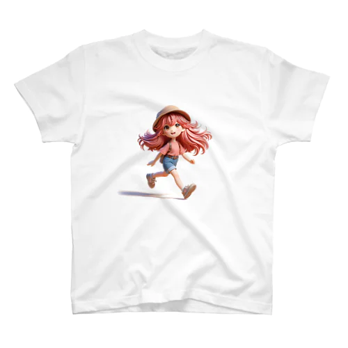 一緒に冒険する明るく可愛い少女！ スタンダードTシャツ