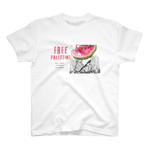 フリー・パレスタイン（爆撃下の街） Regular Fit T-Shirt