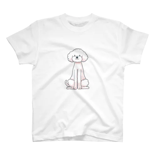 白いプードル スタンダードTシャツ