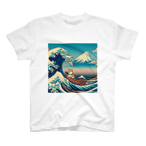 浮世絵風なしばいぬ。３ スタンダードTシャツ